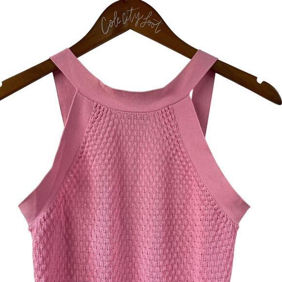 Cache Pink Tank Top Knit Sleeveless Top Small Vintage Bubblegum - Picture 2 of 6
